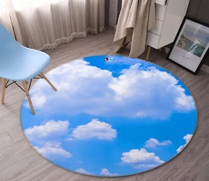 3D Weiß Wolke 200 Antirutsch Teppich Matte Zimmermatte Elegant Fototeppich Coco - Bild 1 von 4