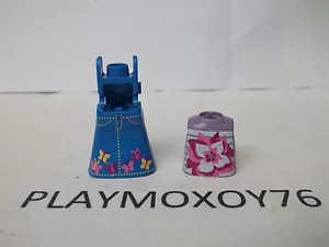 PLAYMOBIL. TIENDA PLAYMOXOY76. LOTE DE PARTES PARA NIÑA FALDA Y CAMISETA. - Foto 1 di 1
