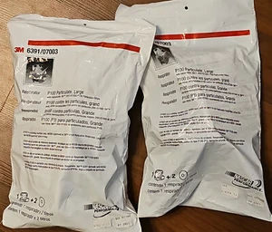 2 - 3M Large 6391 Half Face Respirator Mask + 2 P100 filters EXPIRED 2023 - Picture 1 of 1