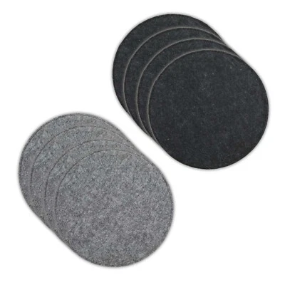 VOSSBACH Filz Sitzkissen Set Rund Anthrazit oder Grau Ø 35cm Antirutschnoppen Sitzauflage