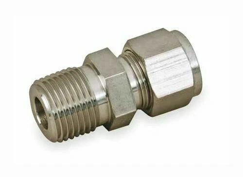 1/2" Tube OD x 1/2" MNPT  Male Steel Fitting  Parker 8-8 FBZ-S - Image 1 of 1