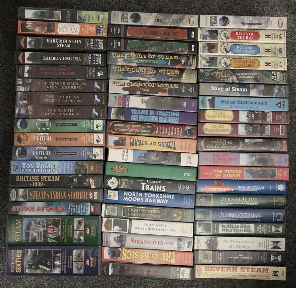 Steam - Trains - Railways VHS Video Tapes - Make Your Choice - Image 1 of 1