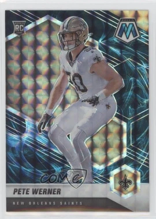 2021 Panini Mosaic Rookies Genesis Mosaic Prizm Pete Werner #367 Rookie RC - Image 1 of 2