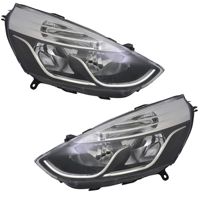 Scheinwerfer Set für Renault Clio 4 IV H7 H1 12-16 Chrom LWR Stellmotor Mot - Bild 1 von 4