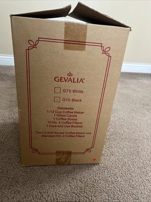 NEW GEVALIA Kaffe G70 Black 12-Cup Programmable CM500 Automatic Coffee Maker. - Image 1 of 4