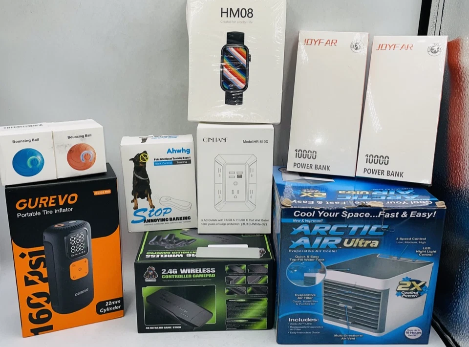 10-Piece JOYFAR GUREVO Belkin Tech Lot: 160 PSI Inflator, 240W Charger, Keypad, - Image 1 of 1