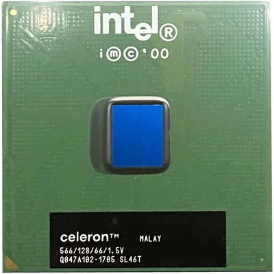 Intel Celeron 566 Mhz PC CPU PGA370 SL46T 128KB Cache Refurbished Processor - Image 1 of 2