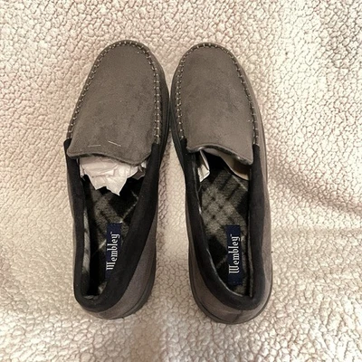 Wembley 🎁 новый без ЯРЛЫКОВ мужской помещении/на открытом воздухе мягкий мокасины тапочки с подкладкой (XL 11-12) - Изображение 1 из 4