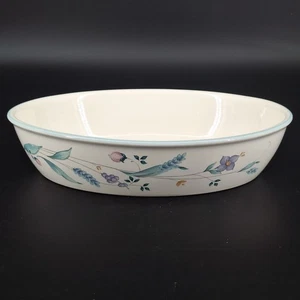 Pfaltzgraff 10" Oval Vegetable Serving Bowl April Pink Purple Floral USA - Picture 1 of 7
