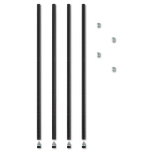 ALESW59PO36BL 36 in. Stackable Posts For Wire Shelving - Black (4/Pack) - Picture 1 of 3