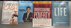 Finance & Self-Help Book Lot (4) – Forever Cash, Procrastination, Set for Life - Imagen 1 de 1