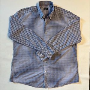 Camicia elegante Ermenegildo Zegna Designer con bottoni - Uomo XXL - Blu Viola a quadri - Foto 1 di 10