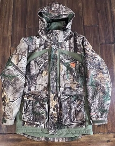 Arctic Shield Camo Jacket Real Tree Size Medium Detachable Hood Quilted Lining - Picture 1 of 10