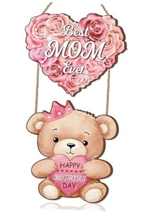 Happy Mother's Day Sign,Mothers Day Decorations,Best Mom Ever Sign,Gift for - Picture 1 of 8