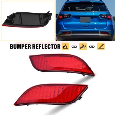For 2017-2023 Jeep Compass Tail Bumper Rear Light Reflectors Assembly Left&Right - Image 1 of 4