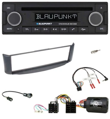 Blaupunkt Lenkrad Bluetooth DAB CD USB Autoradio für Smart ForTwo 2004-07 grau - Bild 1 von 4