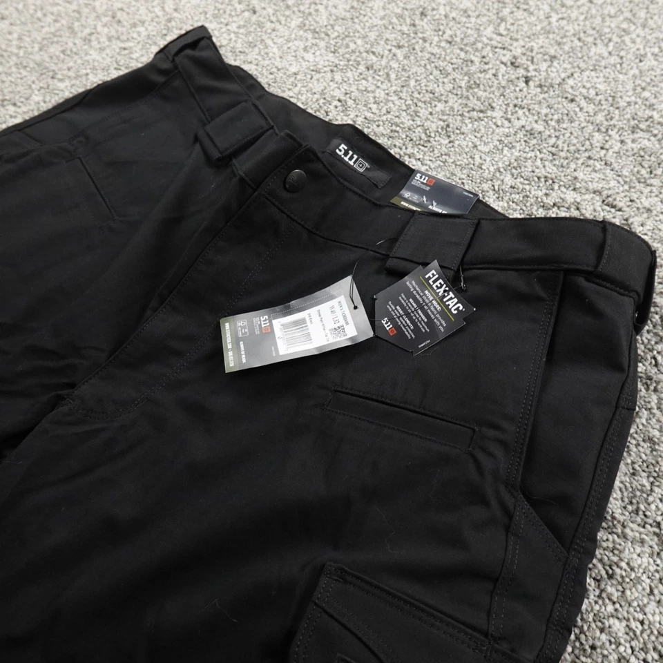 NUEVO 5.11 Pantalones Tácticos Para Hombres 40X32 Negro Flex Tac Stryke Carga Utilidad Elastizados Foto 1 de 4