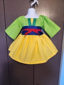 DisneyMulan Green dress 4T-8Y optional length  (6m-3T another listing) Halloween - Picture 1 of 5