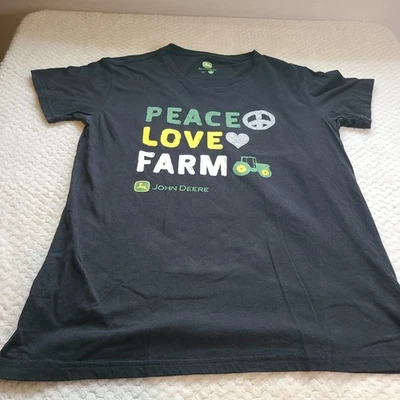 Camisa Pullover John Deere Peace Love Farm Mujer Talla XL Foto 1 de 4