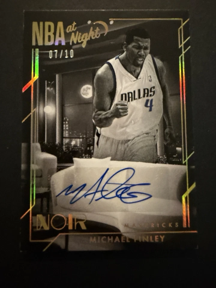 2024-25 MICHAEL FINLEY 7/10 AUTOGRAFADO PANINI NOIR NBA À NOITE AUTÓGRAFOS - Imagem 1 de 3