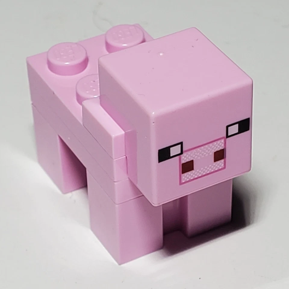 Lego Minifigura MineCraft Cerdo Animal Accesorios Rosa Compra Más y ahorra Foto 1 de 1