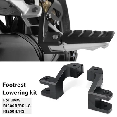 Kit de descenso reposapiés de pasajero de aluminio para BMW R1200 1250 R LC R1250RS Foto 1 de 4