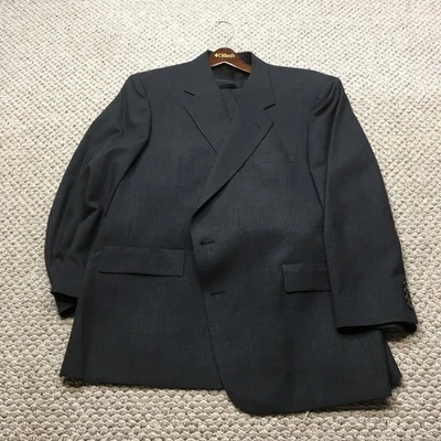 Traje Dillards 2 Piezas Talla 48 Abrigo Pantalones 42x29 Gris Charcol Excelente Foto 1 de 4