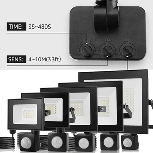 Proyector exterior 10W-100W LED inundador con detector de movimiento lámpara IP66 - Imagen 1 de 20