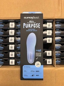 Superfeet All-Purpose Support Medium Arch Insoles (Blue) SIze C M5.5-7/ W6.5-8 - Picture 1 of 8