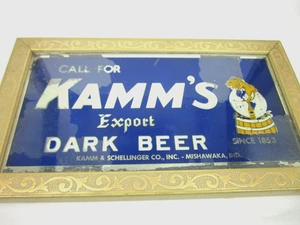 KAMM’S BEER ROG SIGNO LEÓN EN EL MUNDO GLOBO BARRIL MISHAWAKA INDIANA SCHELLINGER CO - Imagen 1 de 9