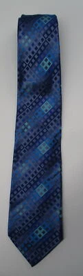 Corbata cuello hombre Etro 100% seda patrón azul morado y verde  Foto 1 de 3