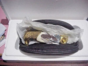 Great American TIGER EYE GOLD EAGLE Knife W/ POUCH BOXAND TAG BOX - Picture 1 of 11