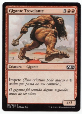 Thundering Giant Portuguese Mtg MISPRINT. Wrong symbol in textbox - Imagen 1 de 4