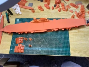 Kit modelo portaaviones RM Aquila impreso en 3D 1/350 de la Armada italiana sin pintar - Imagen 1 de 9