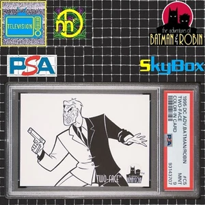 1995 Skybox Adventures of Batman & Robin - C5 Two-Face Coloring Card PSA 9 MINT - Picture 1 of 4