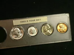 1955 D Very Choice BU Denver Mint Year Set - 4 COIN Set - 55D13 - Picture 1 of 5