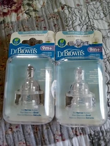 Dr. Brown's Natural Flow Silikon Flaschennippel, Level 4 9m + 2er Pack Weithals - Bild 1 von 3