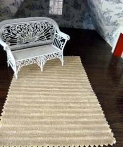 Designer Fabric 1:12 FRENCH DOLLHOUSE RUG 9" x 6" Lee Jofa - Picture 1 of 1