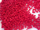 50g ~ 6000pcs Czech Glass Seed Beads 1.7mm Opaque Dark Red #1160-36 Aus Seller