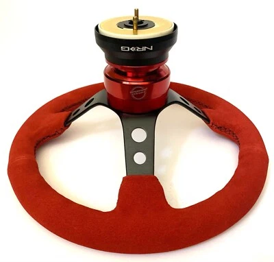 NRG SHORT HUB QUICK RELEASE STEERING WHEEL RR FOR NISSAN ALTIMA MAXIMA 240SX - Image 1 of 4