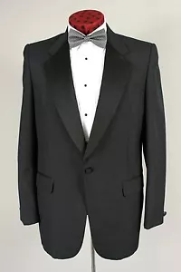 Francesco Maiolo 40L Black Tuxedo Dinner Jacket Formal Prom Groom Wedding 266 - Picture 1 of 4