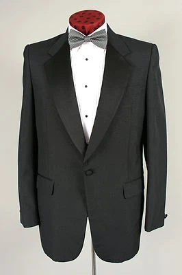 Francesco Maiolo 40L Black Tuxedo Dinner Jacket Formal Prom Groom Wedding 266 - Image 1 of 4