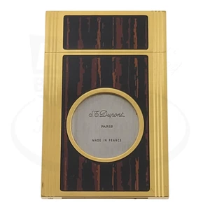 Preowned Vintage S.T. Dupont Brown Lacquer & Gold Guillotine Cigar Cutter, Dupon - Picture 1 of 8