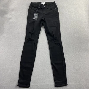 Paige Jeans Womens 24 Black Denim Pants Verdugo Ultra Skinny Flawless Fit Soft - Picture 1 of 12