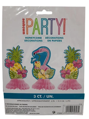 Piña Flamenco Luau 3 ct Mini 6" Centro de mesa Decoraciones Foto 1 de 4