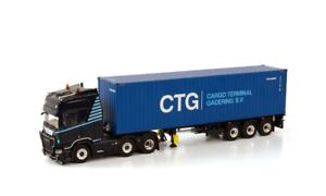 WSI 1:50 CTG Transport Scania R Highline CR20H 6x2 TwinSteer Container semitrail