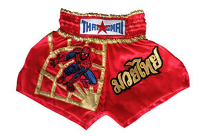 Spiderman Costume Amazing Muaythai Shorts Muay Thai Mma K1 UFC Kick Boxing Kids