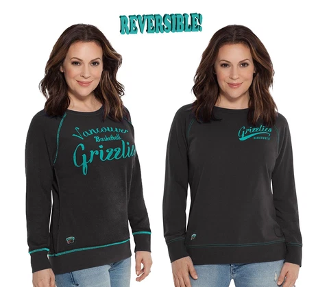 Vancouver Grizzlies TOUCH by Alyssa Milano Reversible Crew Sweatshirt Womens XL Cover