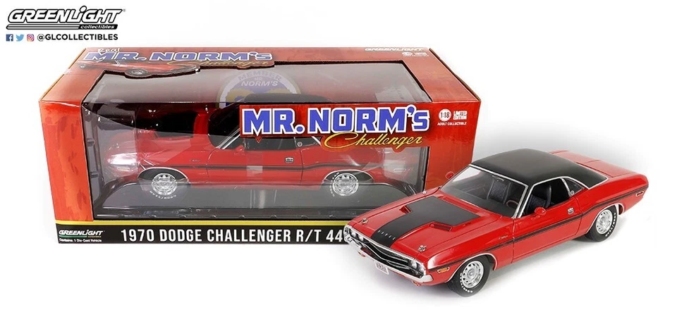 Greenlight 1/18 1970 Dodge Challenger R/T 440 Six-Pack Di Mr. Norm - 13667