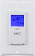 Refurbished Weekly Programmable In-Wall Timer Switch Digital with blue backlight